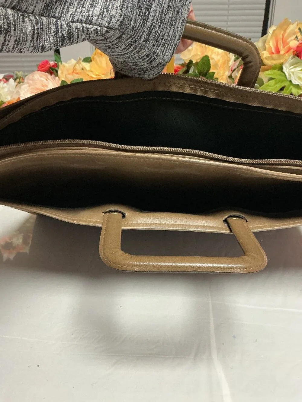 Vintage Hit Brown Structured Briefcase Portfolio Laptop Document Work Bag